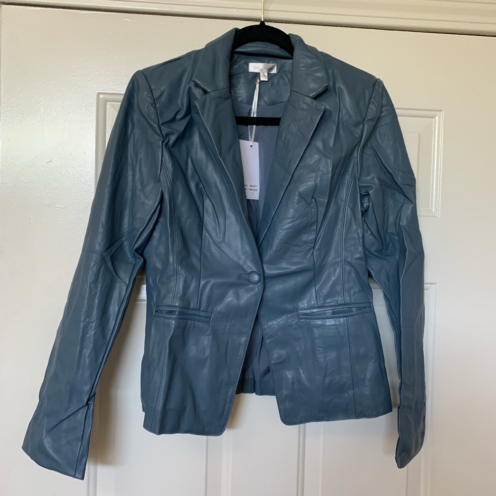 Rosevelvet Faux Leather Jacket NWT 🌴